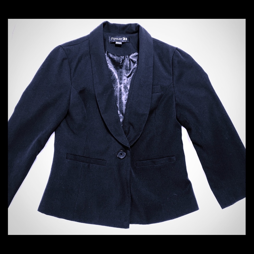 Women’s 3/4 sleeve black blazer jacket